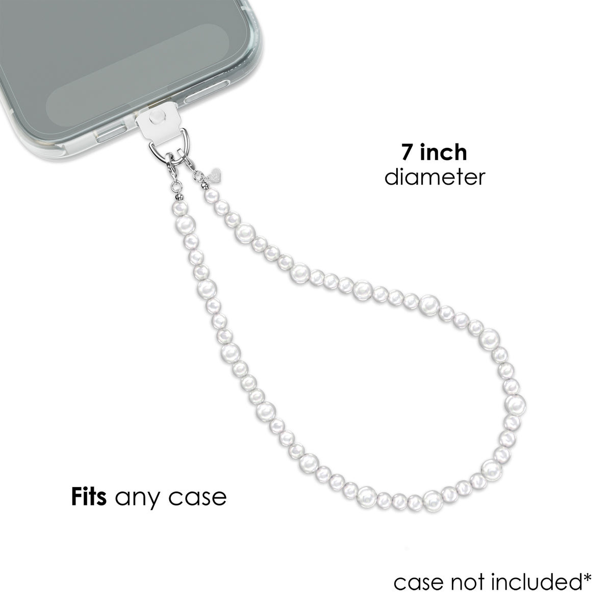 White Pearl Phone Charm - Image 3