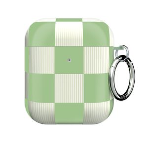 Pistachio Vibe Checkered AirPod Case