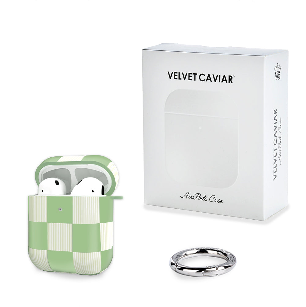 Pistachio Vibe Checkered AirPod Case - Image 5