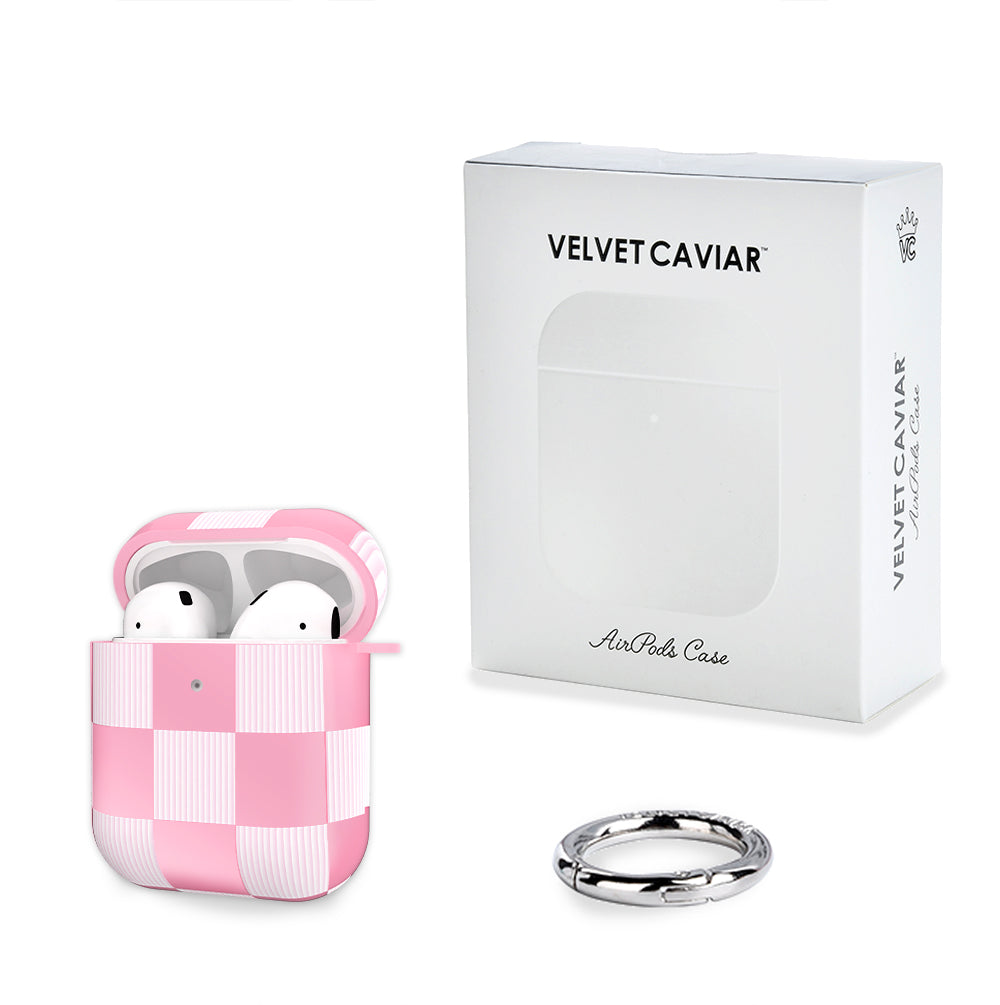 Pink Vibe Checkered AirPod Case - Image 5