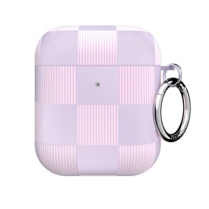 Lilac Vibe Checkered AirPod Case