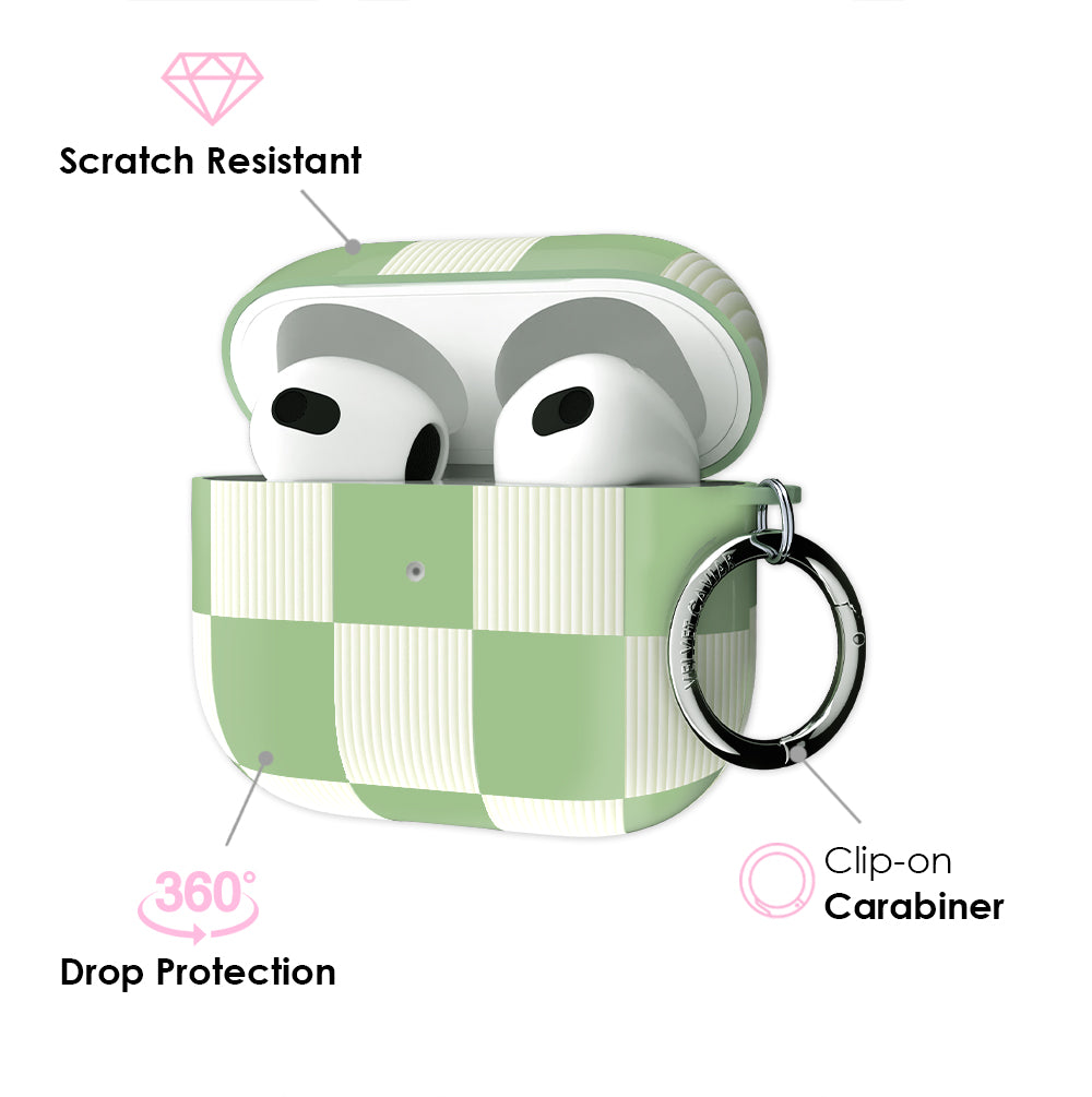 Pistachio Vibe Checkered AirPod Case - Image 8