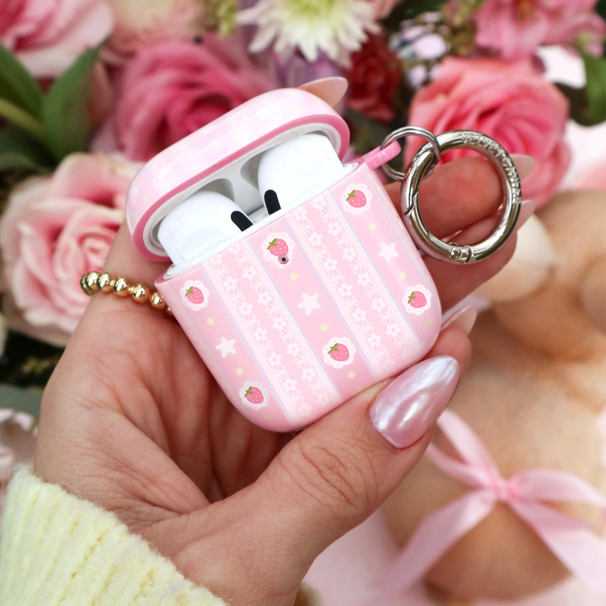 Strawberry Macaron AirPod Case - Image 2