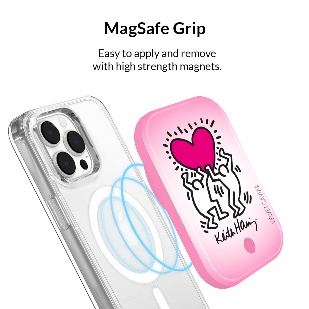 Keith Haring Pink Heart Portable MagSafe Charger Power Pack - Image 4