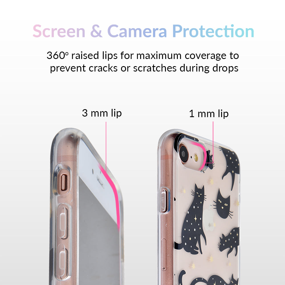 Black Cat Clear iPhone Case - Image 2