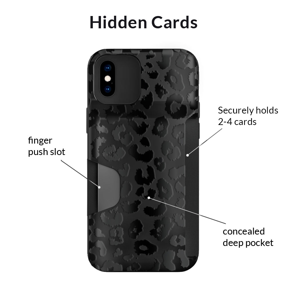 Black Leopard iPhone Wallet Case - Image 3