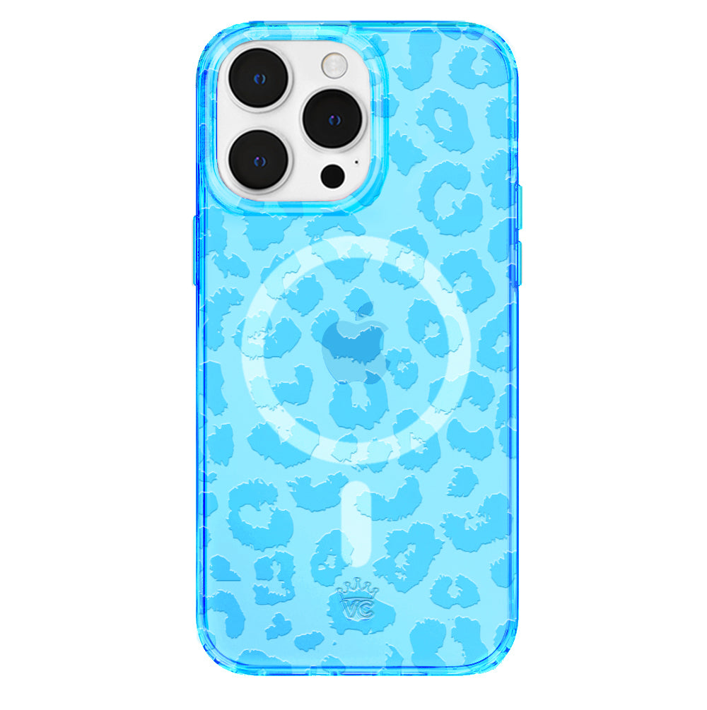 Aqua Blue Leopard iPhone Case - Image 7