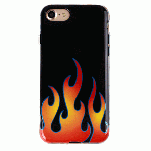 Blue Chrome Flames iPhone Case