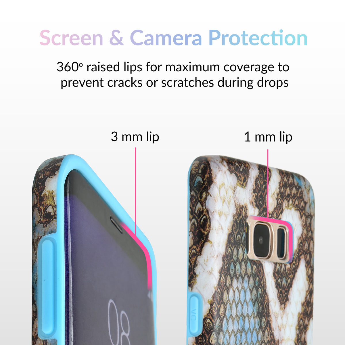 Blue Snakeskin Samsung Galaxy Case - Image 6