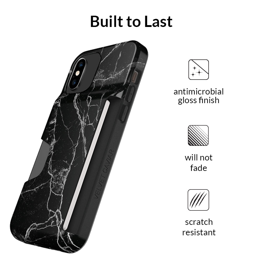 Black Marble Iphone Wallet Case - Image 8