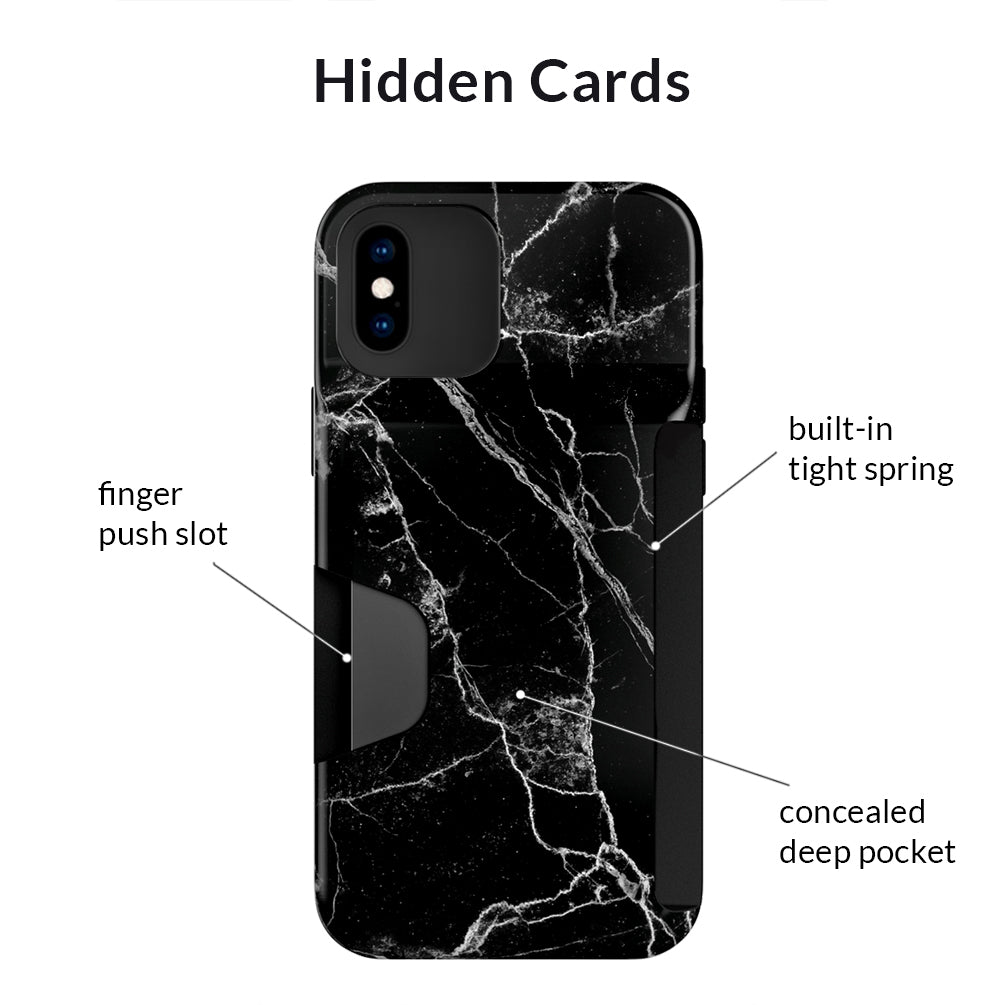 Black Marble Iphone Wallet Case - Image 4