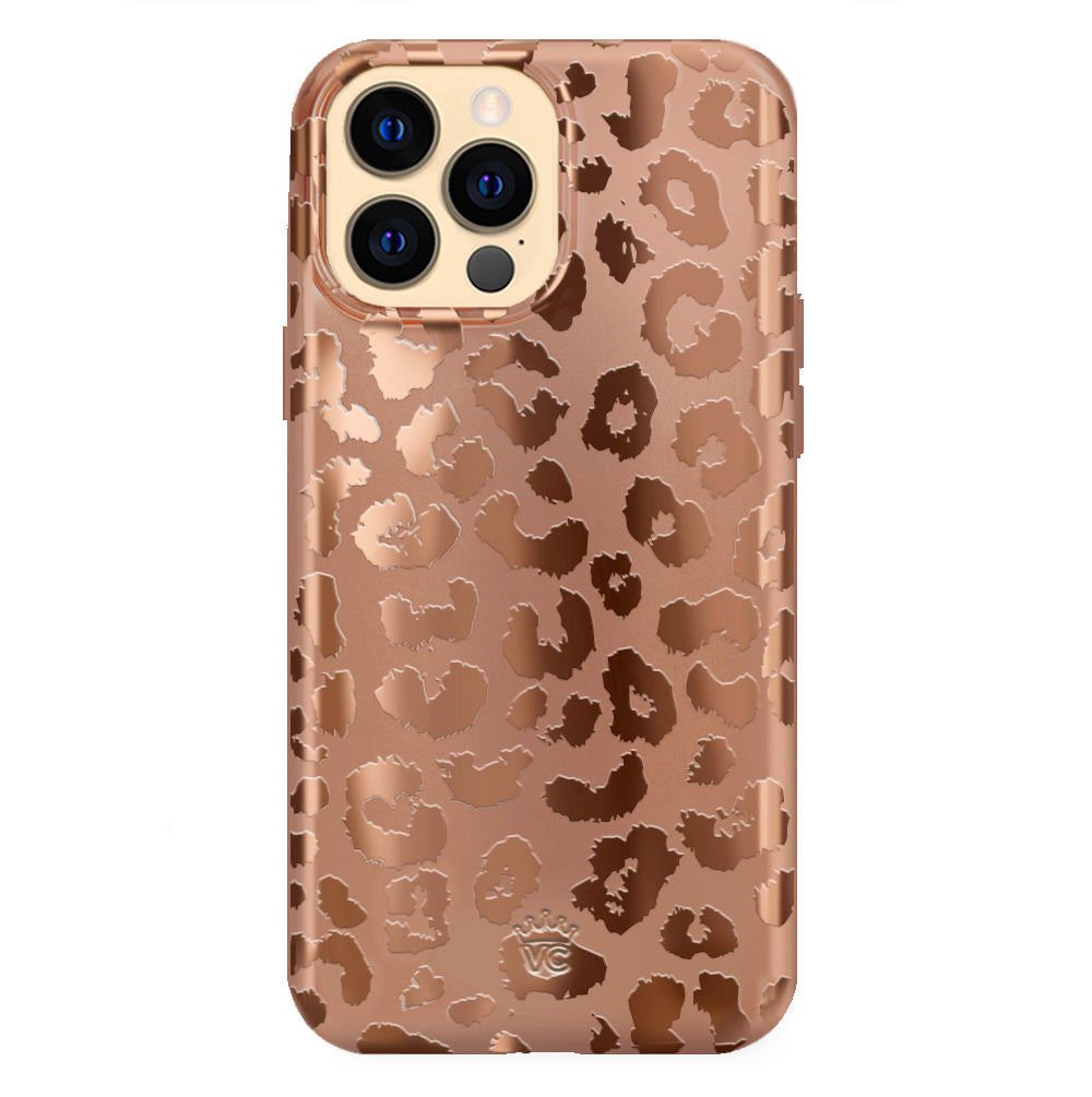 Bronze Chrome Leopard iPhone Case - Image 6
