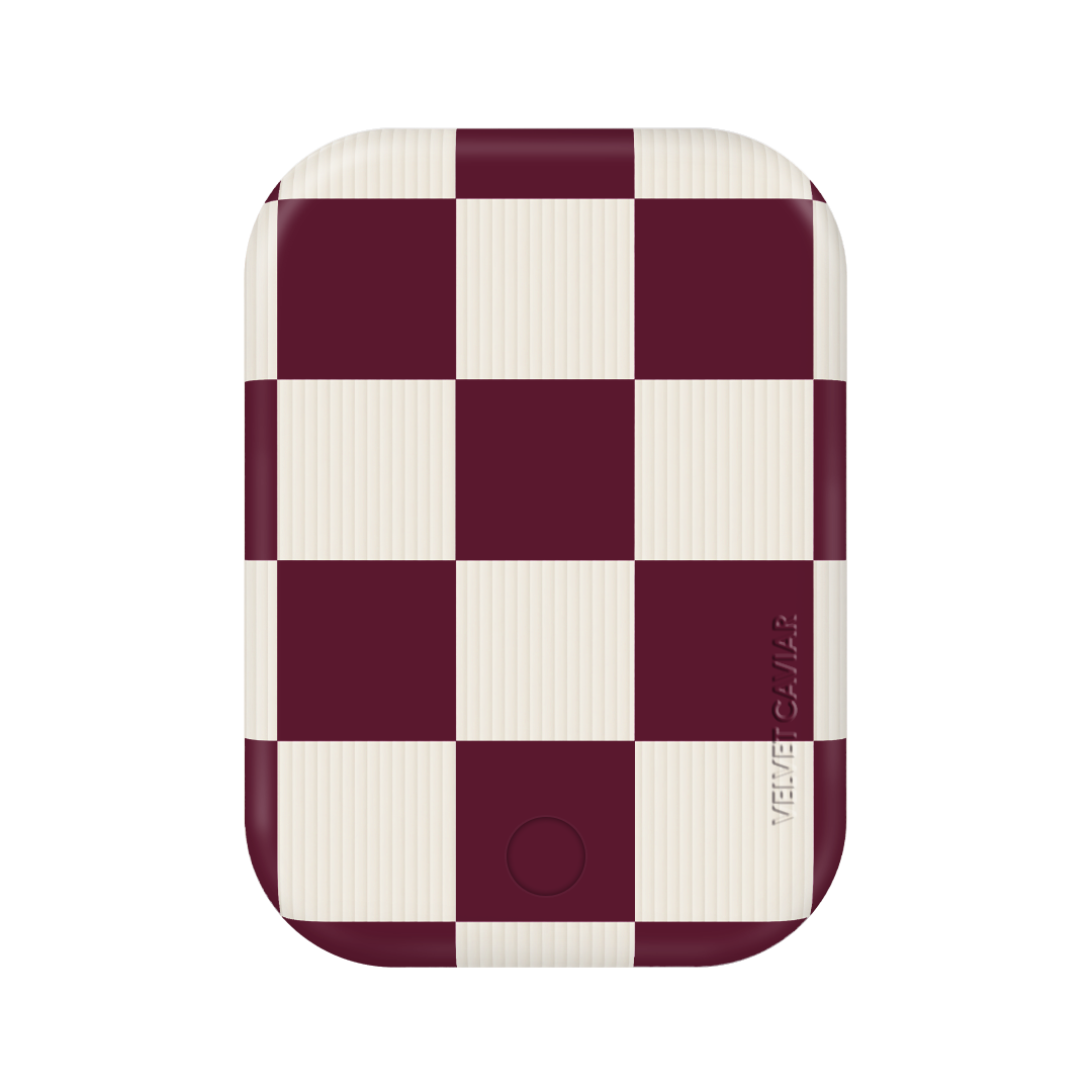 Burgundy Vibe Checker Portable MagSafe Charger Power Pack