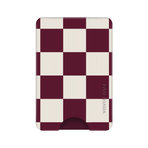 Burgundy Vibe Checker MagSafe Wallet