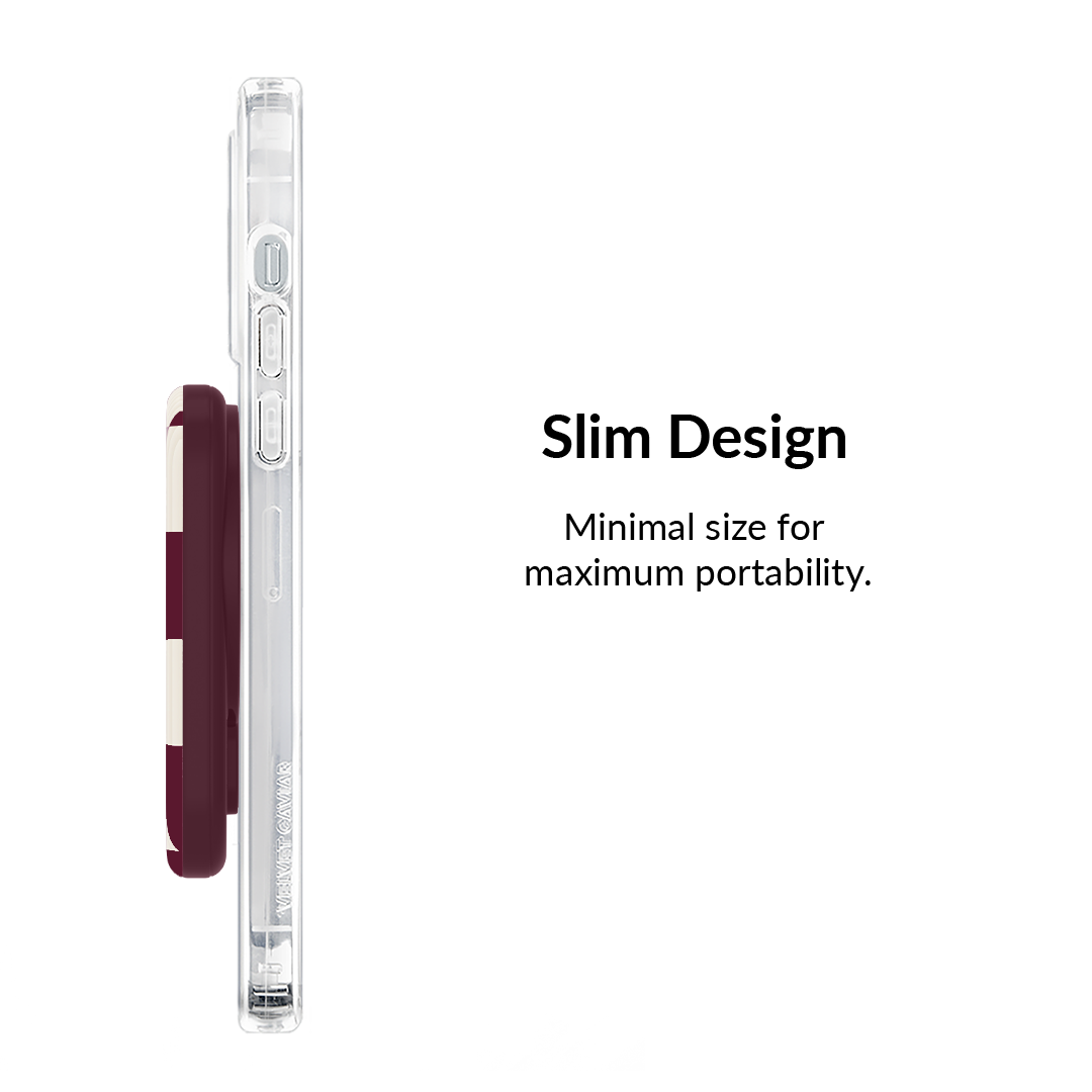 Burgundy Vibe Checker Portable MagSafe Charger Power Pack - Image 5