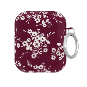 French Burgundy Floral AirPod Case