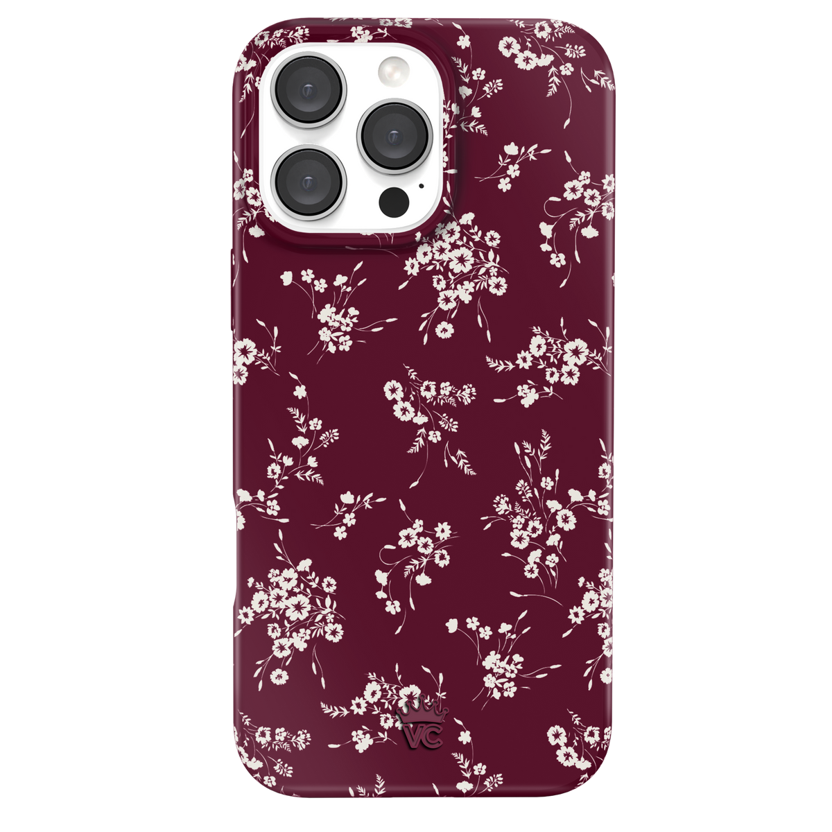 French Burgundy Floral iPhone Case