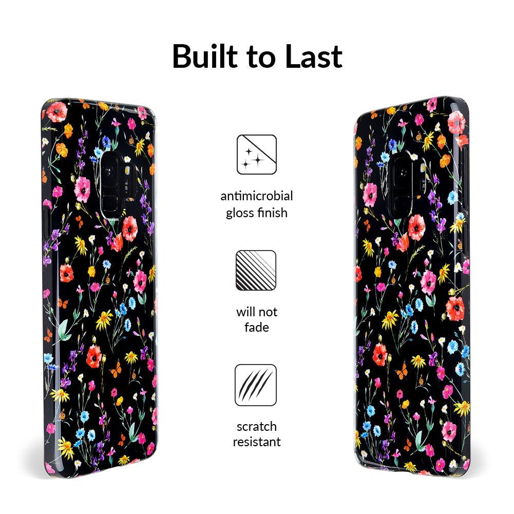Black Wildflower Samsung Case - Image 4