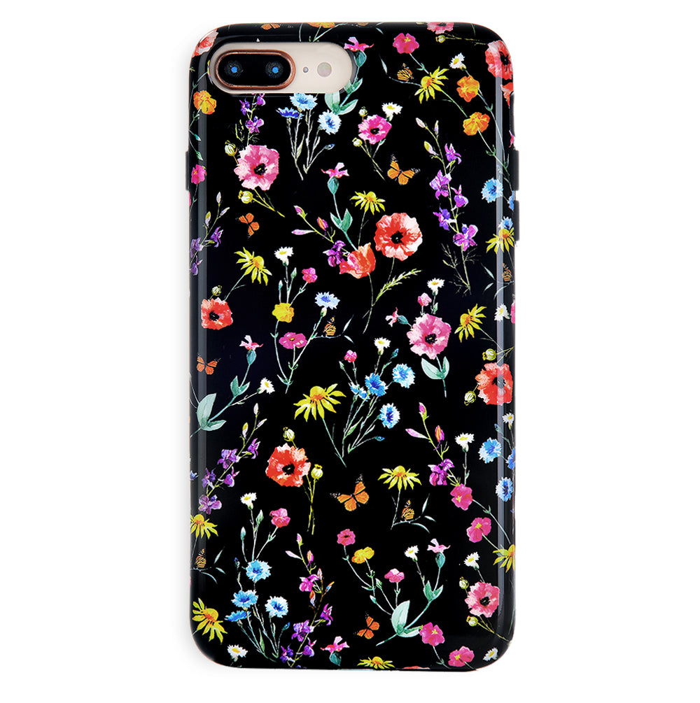Black Wildflower iPhone Case - Image 7