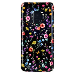 Black Wildflower Samsung Case