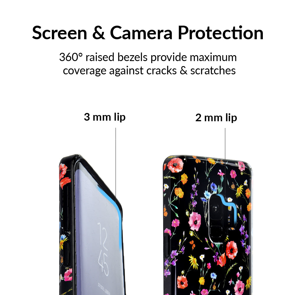 Black Wildflower Samsung Case - Image 3