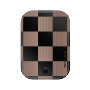 Mocha Vibe Checkered Portable MagSafe Charger Power Pack