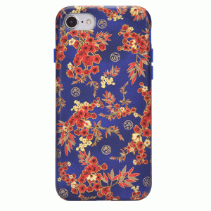 Cherry Blossom Floral Chrome iPhone Case
