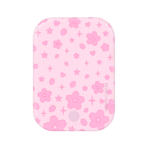 Pink Cherry Blossom Portable MagSafe Charger Power Pack