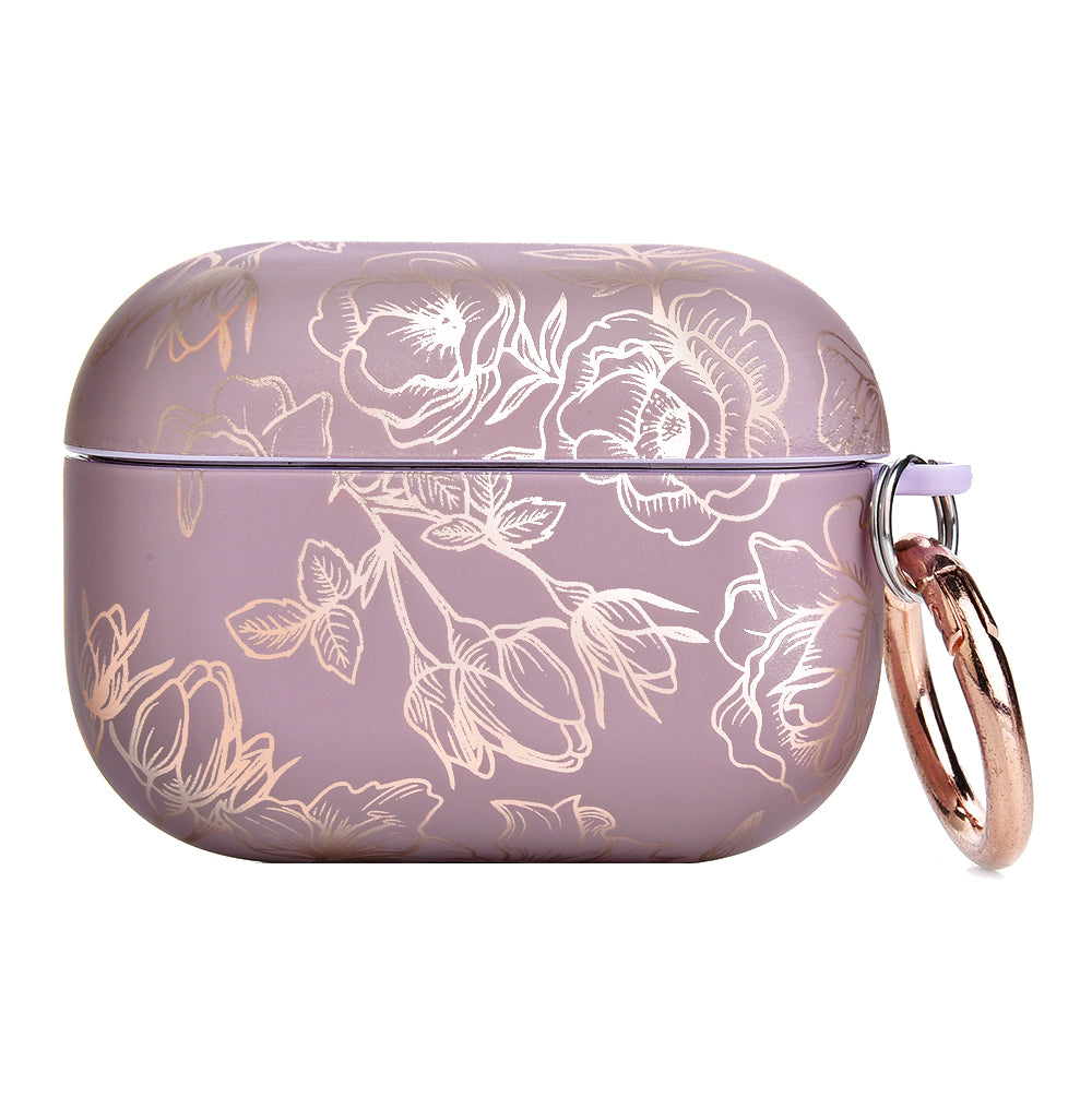 Dusty Rose Chrome Floral AirPods Case - Image 6