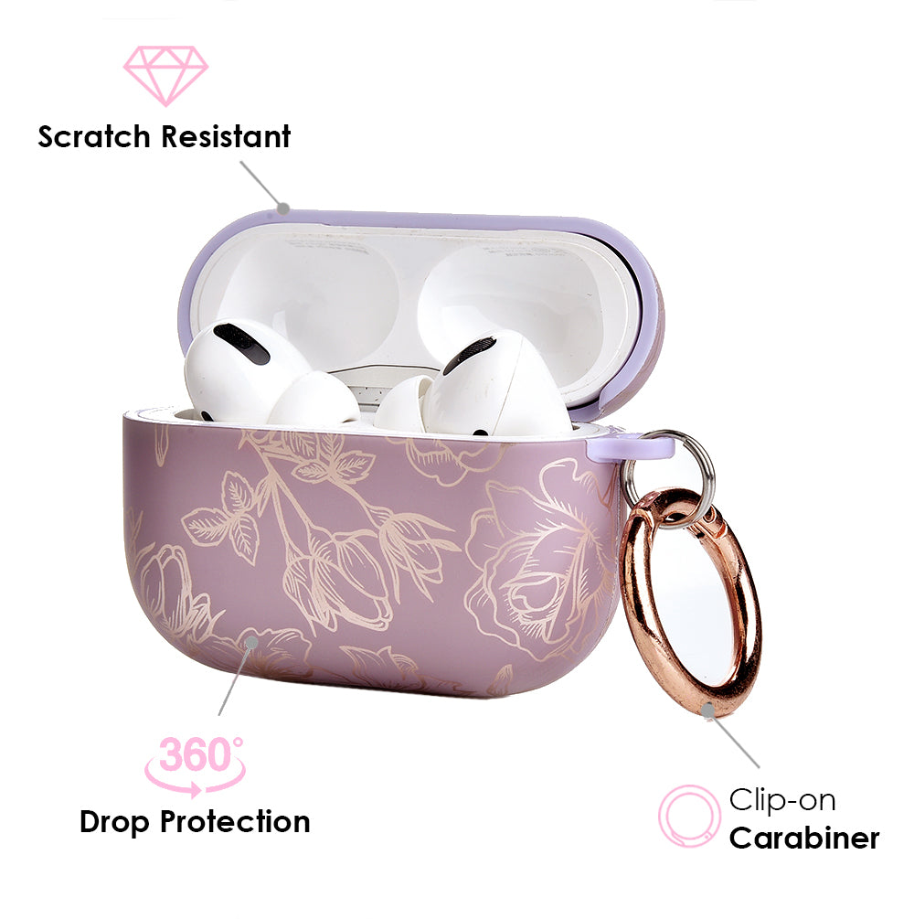 Dusty Rose Chrome Floral AirPods Case - Image 8