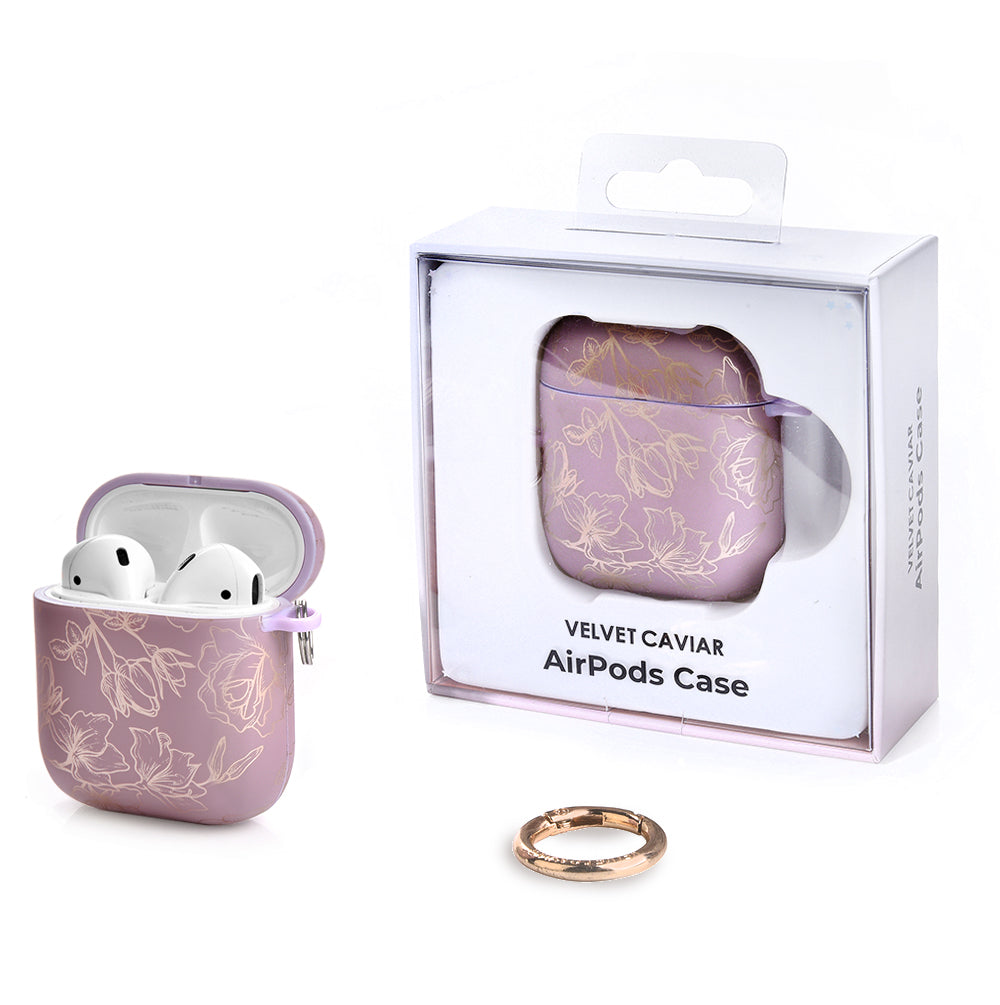 Dusty Rose Chrome Floral AirPods Case - Image 4