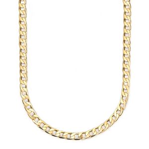 Mask Chain Necklace - 12mm Curb in Gold
