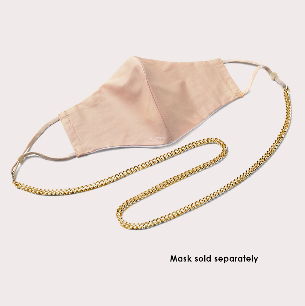 Mask Chain Necklace - 5mm Curb in Gold - Image 3