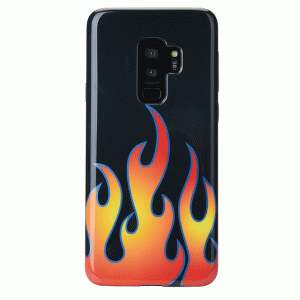 Blue Chrome Flames Samsung Galaxy Case
