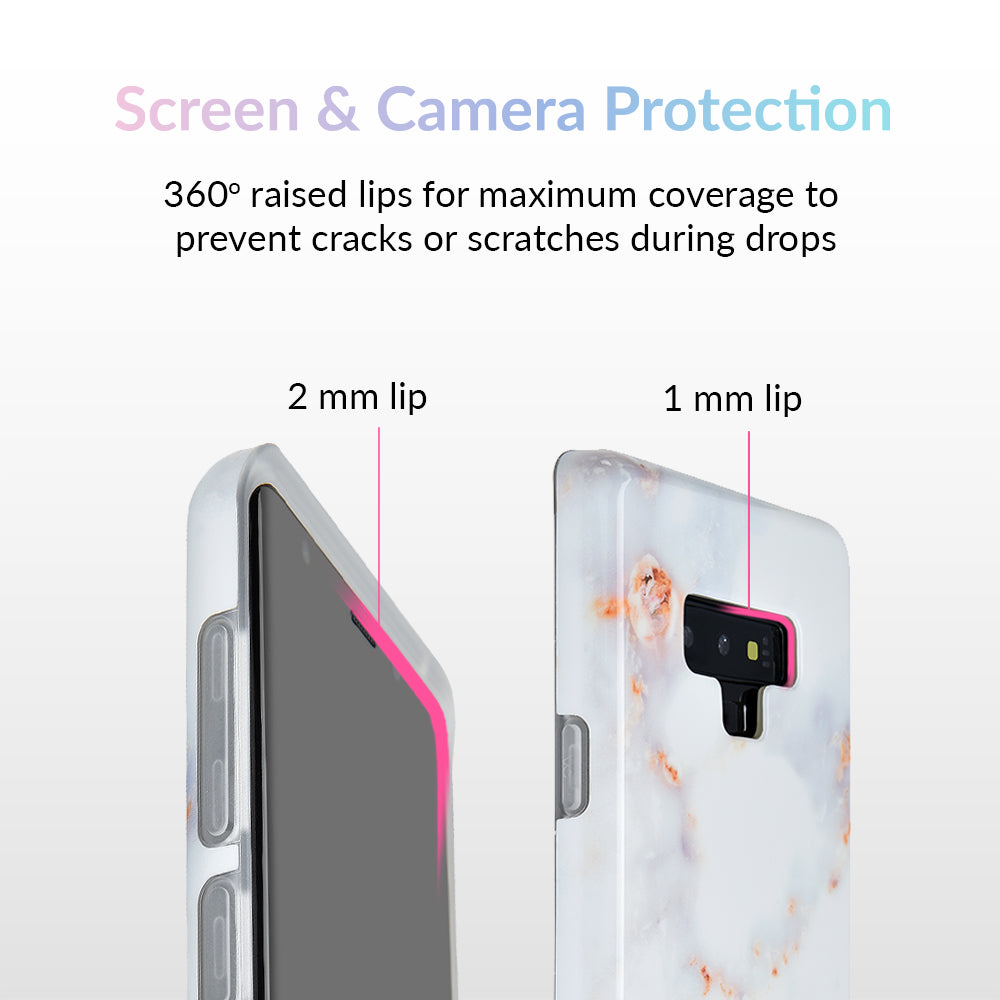 Gray Clouds Marble Samsung Galaxy Case - Image 2