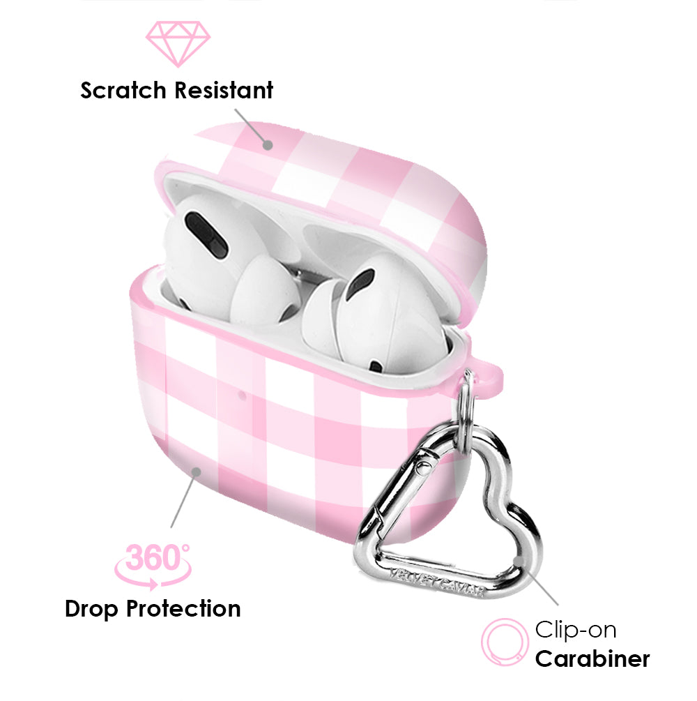 Baby Pink Gingham AirPod Case - Image 8