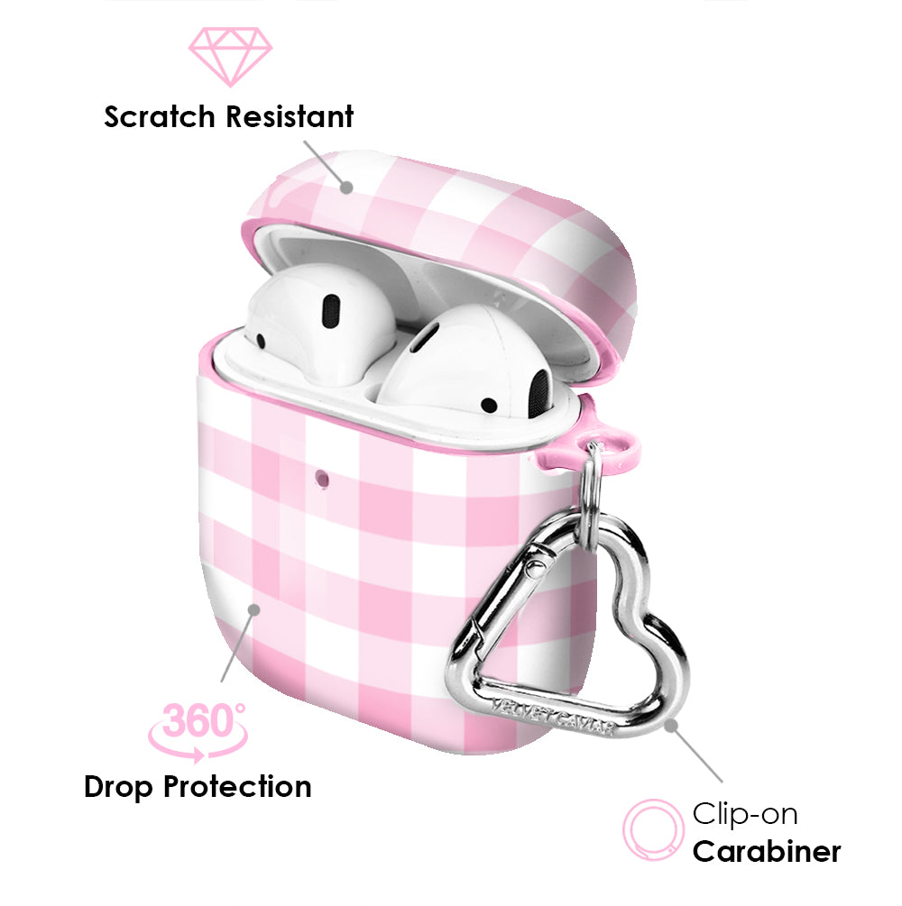 Baby Pink Gingham AirPod Case - Image 3