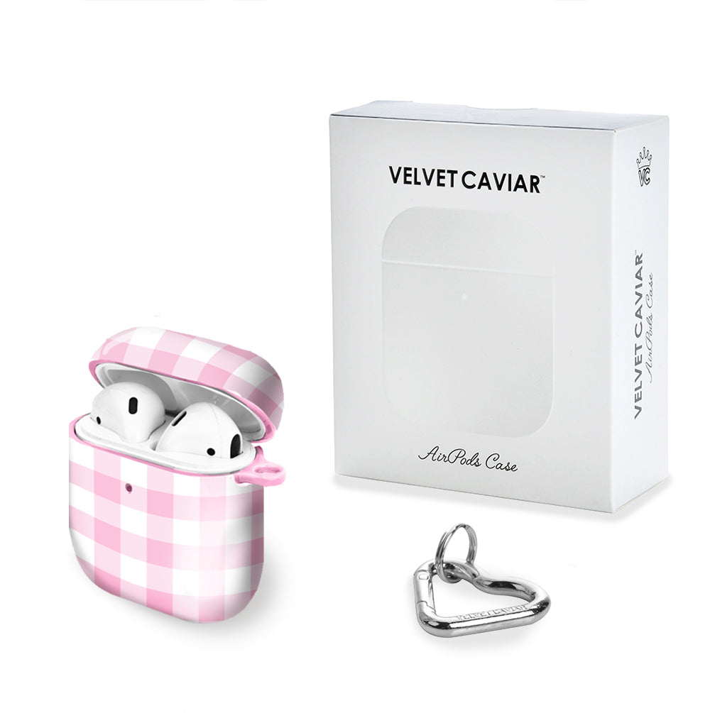 Baby Pink Gingham AirPod Case - Image 5