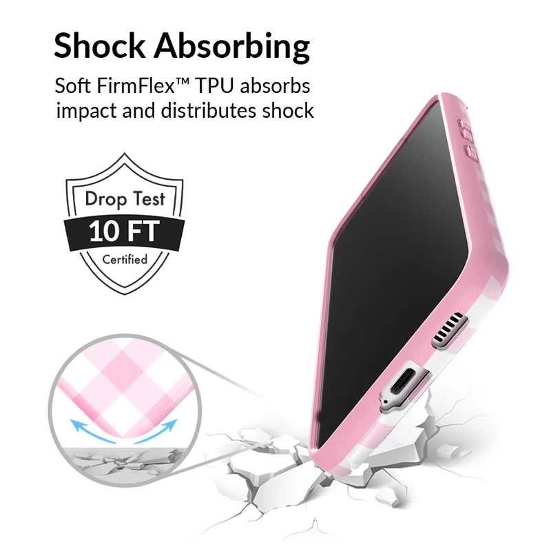 Baby Pink Gingham Samsung Case - Image 6
