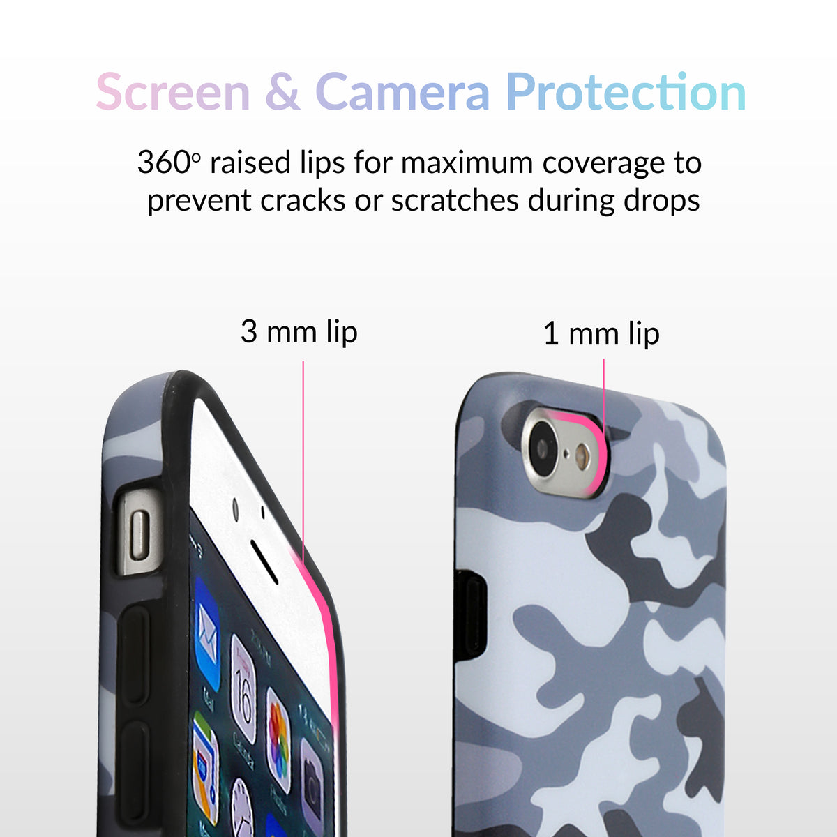 Gray Camo iPhone Case - Image 3