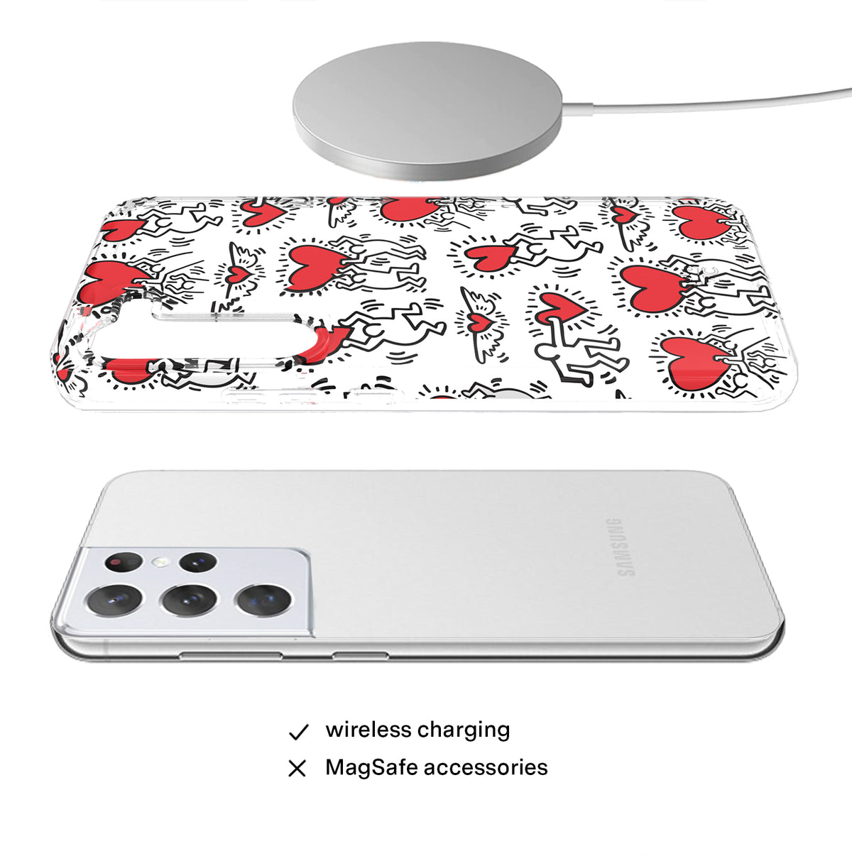 Keith Haring Heart-ist Samsung Case - Image 4