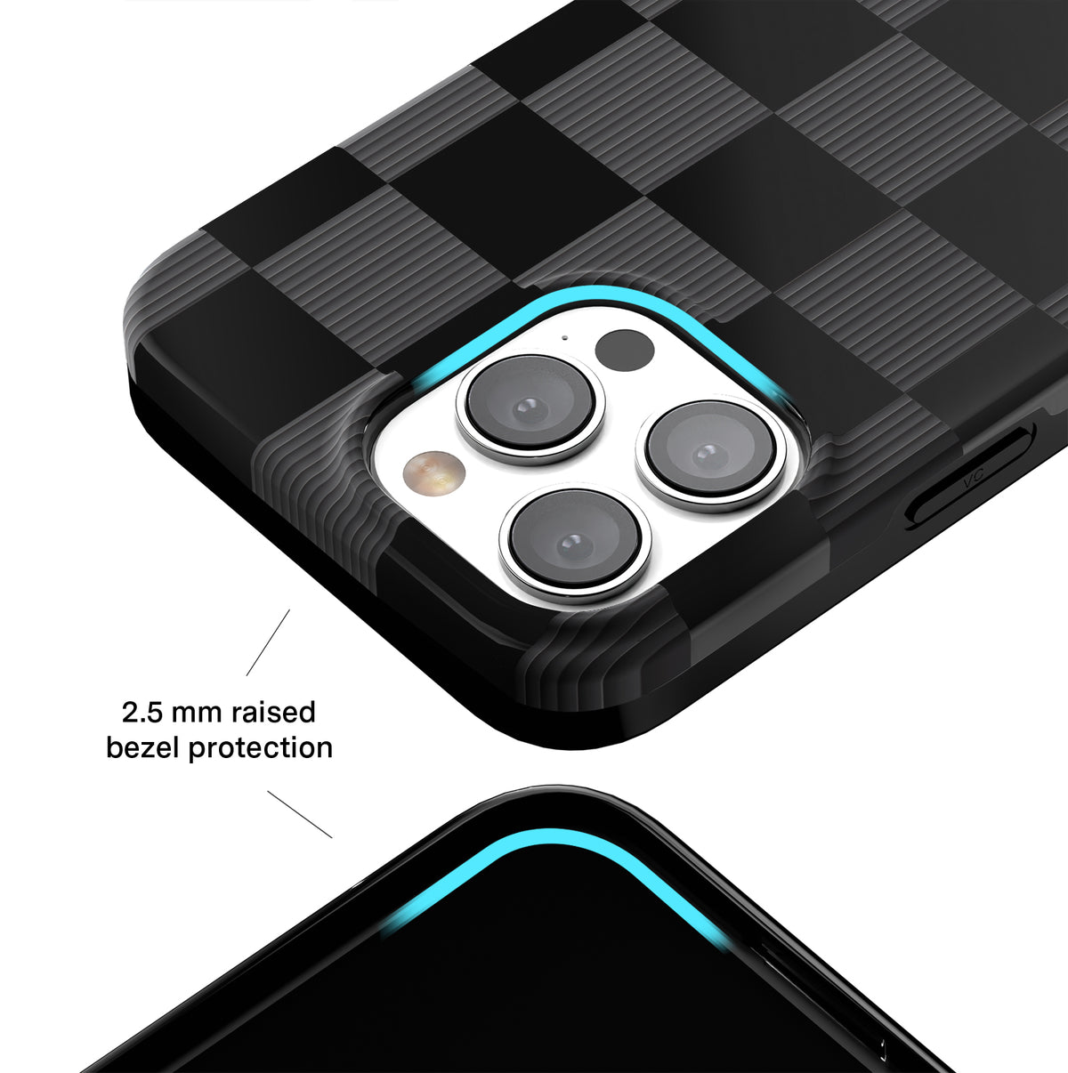 Noir Vibe Checkered iPhone Case - Image 2
