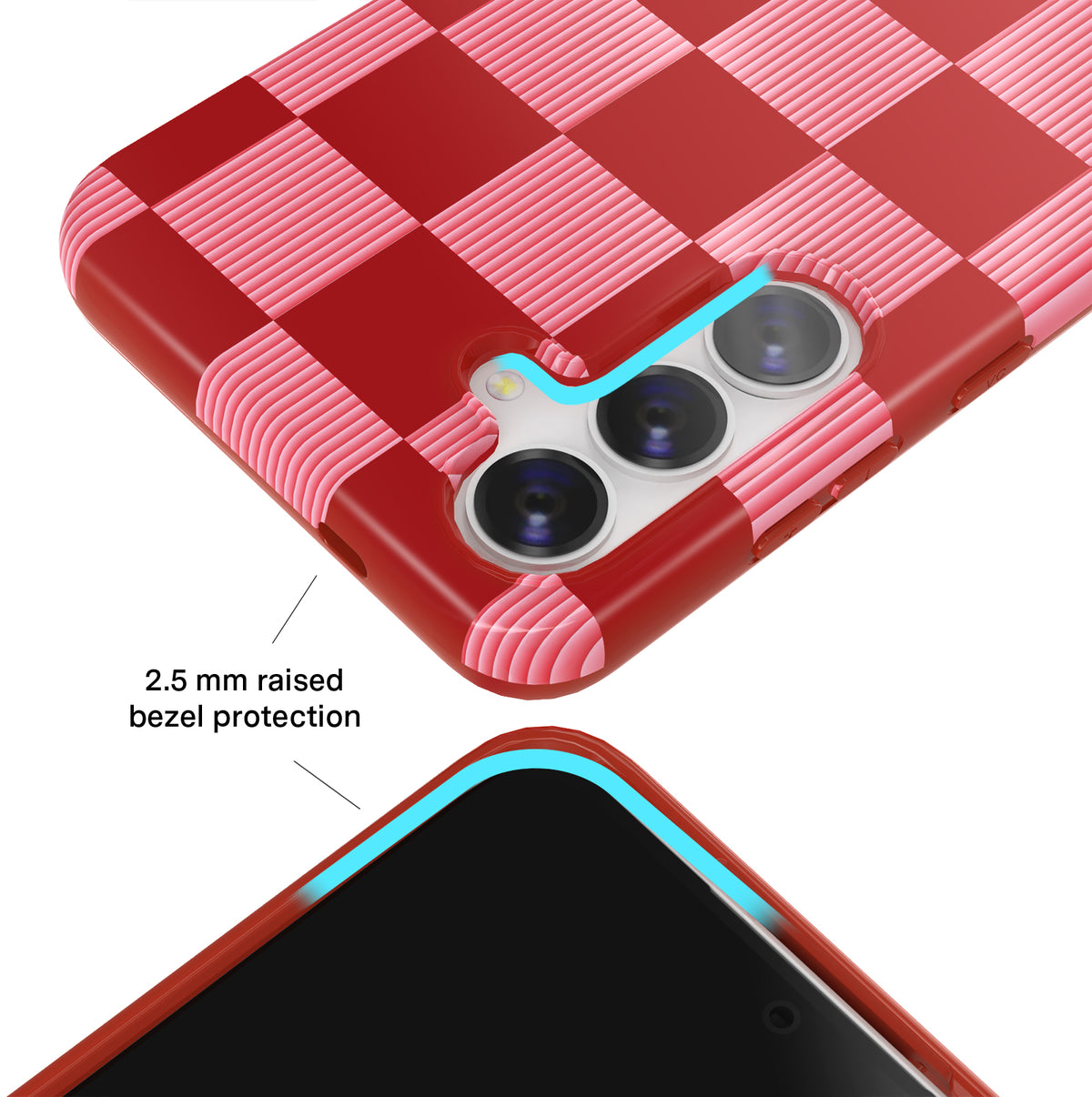 Rose Vibe Checkered Samsung Case - Image 3