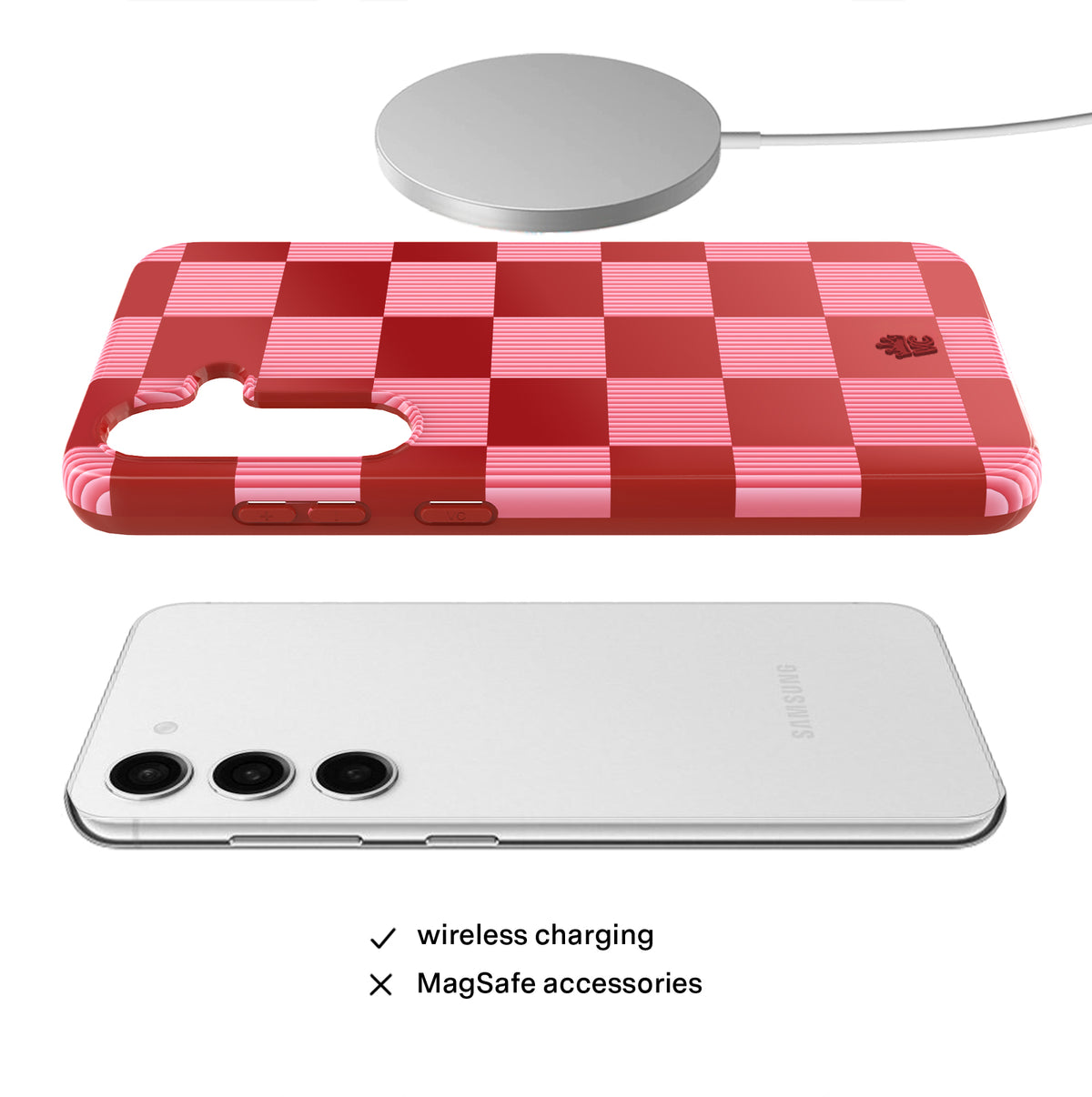 Rose Vibe Checkered Samsung Case - Image 4