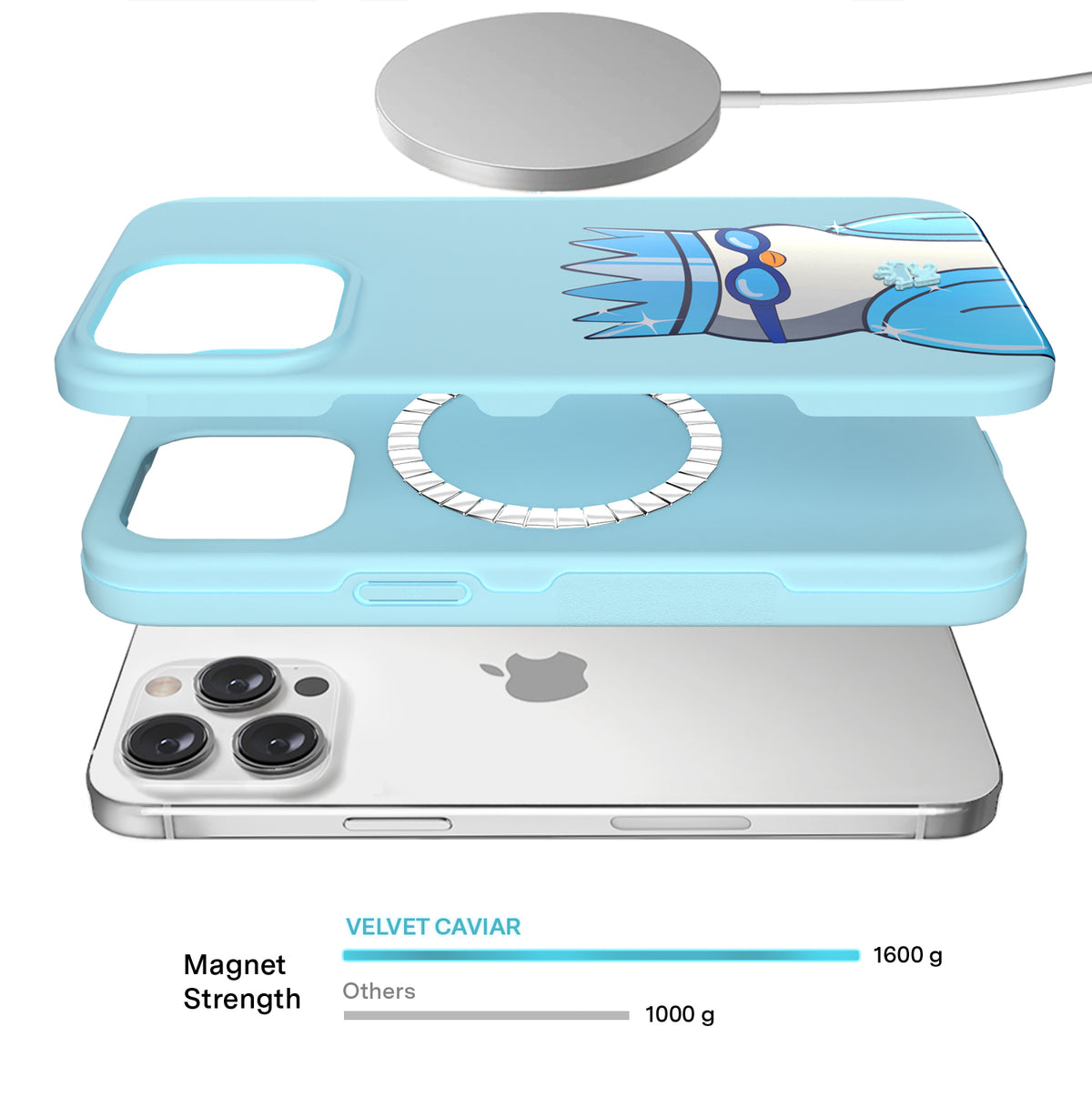 Pudgy Penguins Polar Blue iPhone Case - Image 4