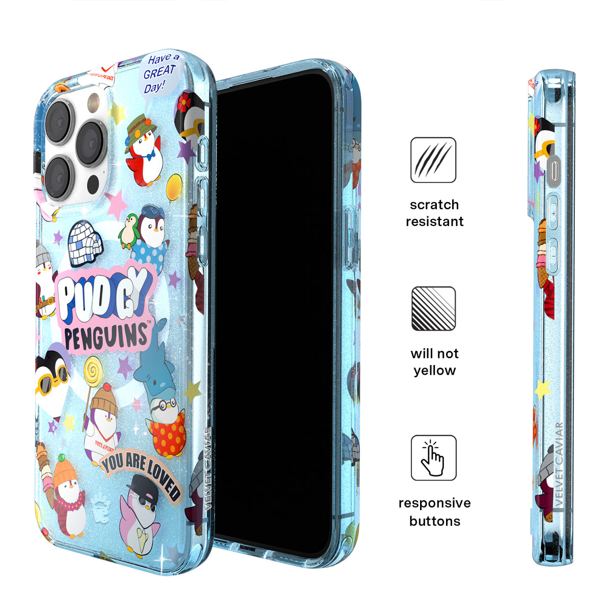 Pudgy Penguins Iceberg Glitter iPhone Case - Image 6