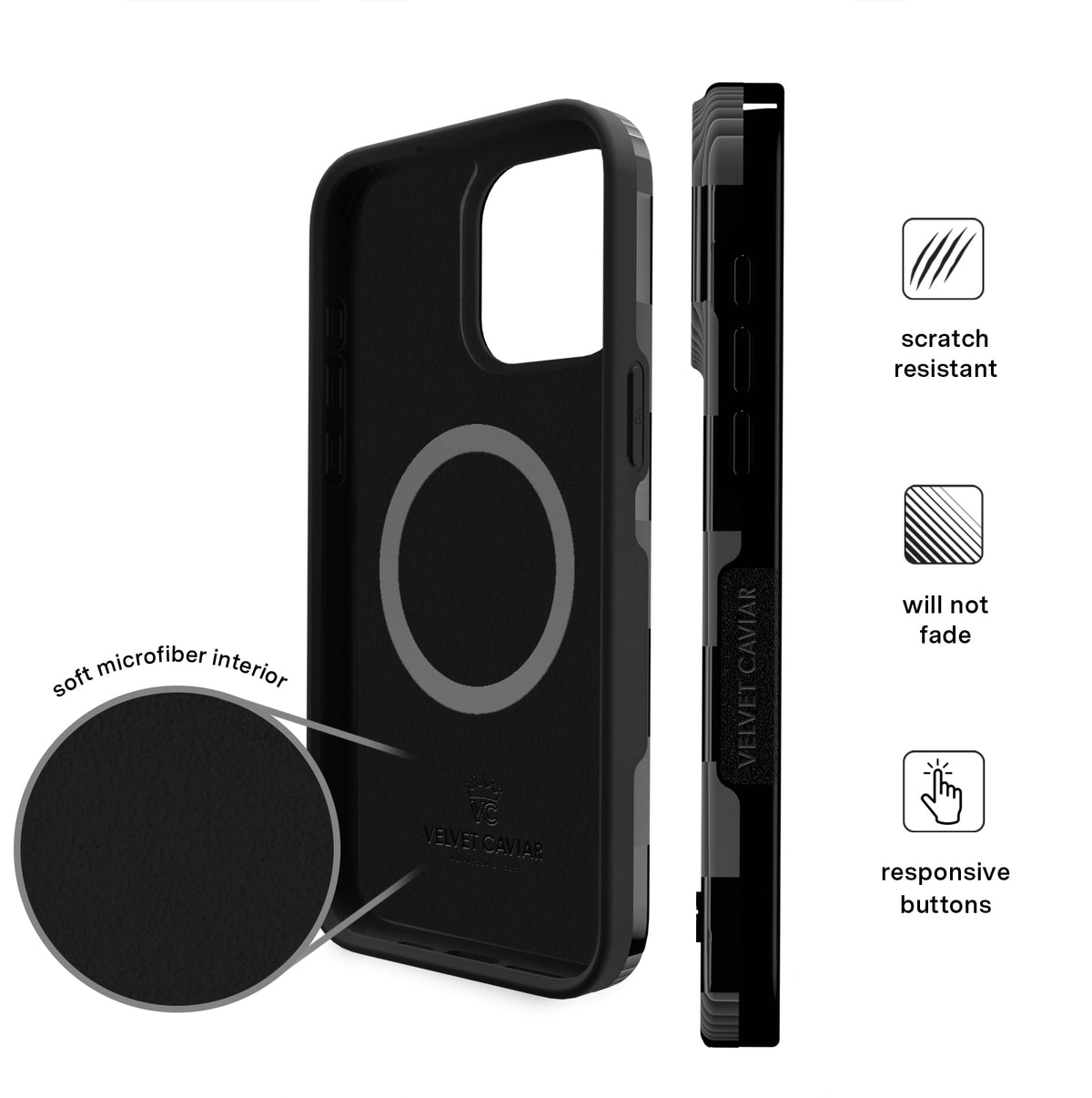 Noir Vibe Checkered iPhone Case - Image 5