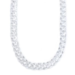Mask Chain Necklace - 19mm Curb in Clear Lucite