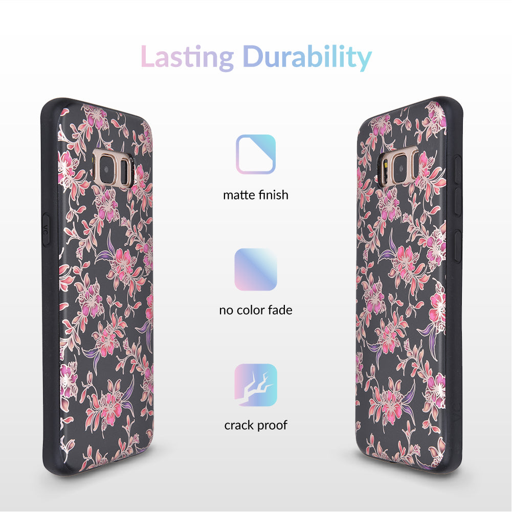 Midnight Floral Chrome Samsung Galaxy Case - Image 4