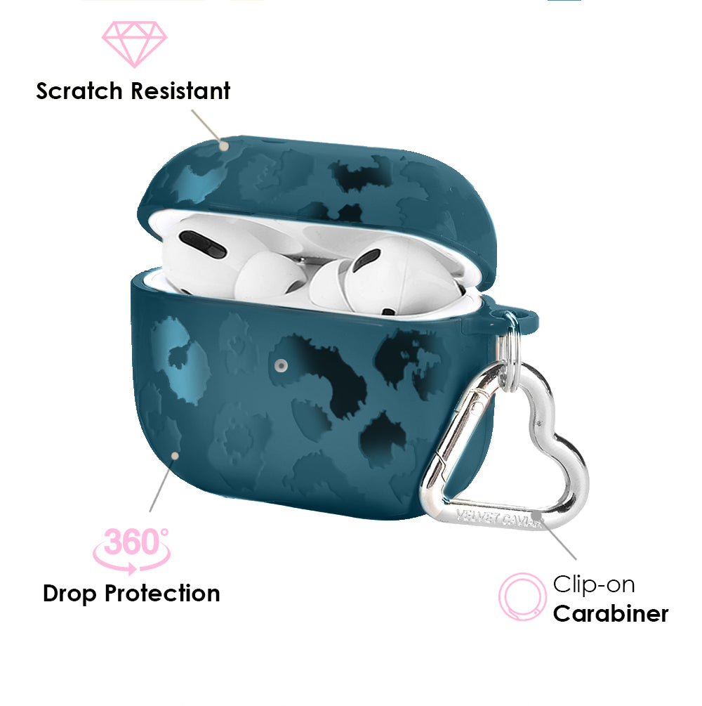 Metallic Navy Leopard AirPod Case - Image 6